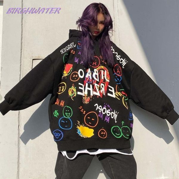women's hoodies & sweatshirts harajuku hoodie for girls streetwear women oversize pullover hip hop aesthetic long sleeve korean fashion, Black
women's hoodies & sweatshirts harajuku hoodie for girls streetwear women oversize pullover hip hop aesthetic long sleeve korean fashion, Black