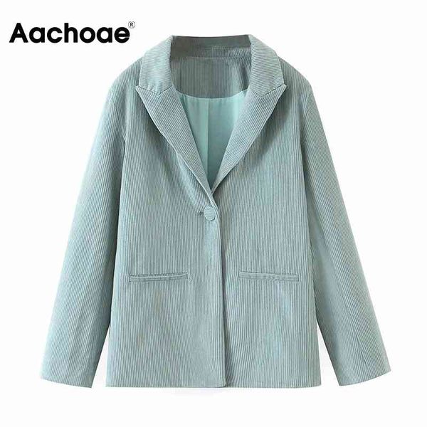 aachoae solid casual corduroy blazer suit autumn spring notched neck elegant blazer women single button ladies outerwear 210413, White;black
aachoae solid casual corduroy blazer suit autumn spring notched neck elegant blazer women single button ladies outerwear 210413, White;black