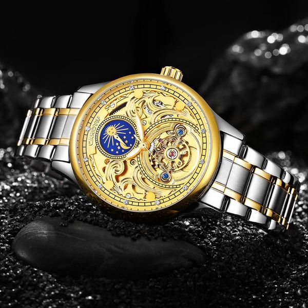 wristwatches gold-blue wristwatch clock mechanical watch original design automatic gear brands stainsteel chain for w, Slivery;brown
wristwatches gold-blue wristwatch clock mechanical watch original design automatic gear brands stainsteel chain for w, Slivery;brown