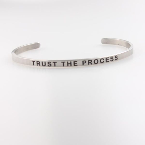 bangle 2021 316l stainless steel positive inspirational trust the process mantra bracelets bangles for wemon jewelry, Black
bangle 2021 316l stainless steel positive inspirational trust the process mantra bracelets bangles for wemon jewelry, Black