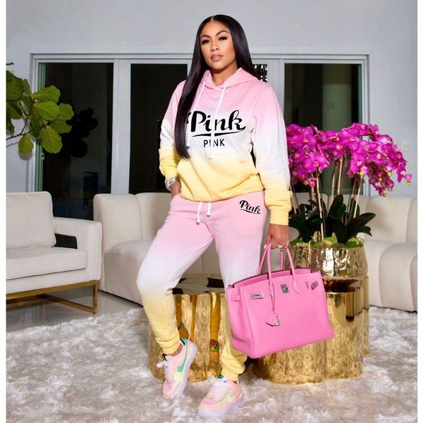 women's two piece pants set fall clothes letter gradient tie-dye sweatshirt pants sets tracksuit women vacation streetwear wholesal, White
women's two piece pants set fall clothes letter gradient tie-dye sweatshirt pants sets tracksuit women vacation streetwear wholesal, White