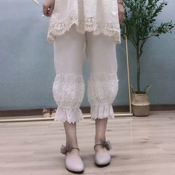 mori girl cotton linen stitching lace elastic waist pants women solid loose cropped embroidery wide leg z019 women's & capris, Black;white
mori girl cotton linen stitching lace elastic waist pants women solid loose cropped embroidery wide leg z019 women's & capris, Black;white