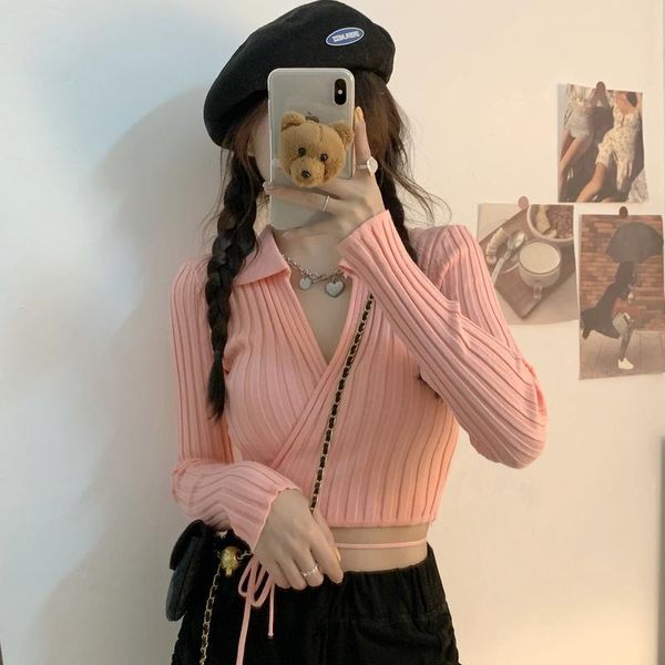 women's knits & tees 2021 autumn fashion clothing solid color harajuku sweater korean style short knitting v-neck cardigan women, White
women's knits & tees 2021 autumn fashion clothing solid color harajuku sweater korean style short knitting v-neck cardigan women, White