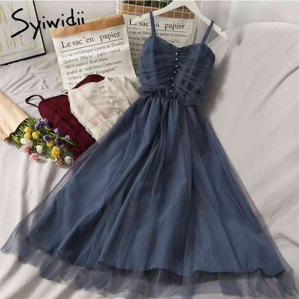 mesh spaghetti strap long dresses women back elastic a-line party dress summer fashion sundress red blue black 210607, Black;gray
mesh spaghetti strap long dresses women back elastic a-line party dress summer fashion sundress red blue black 210607, Black;gray