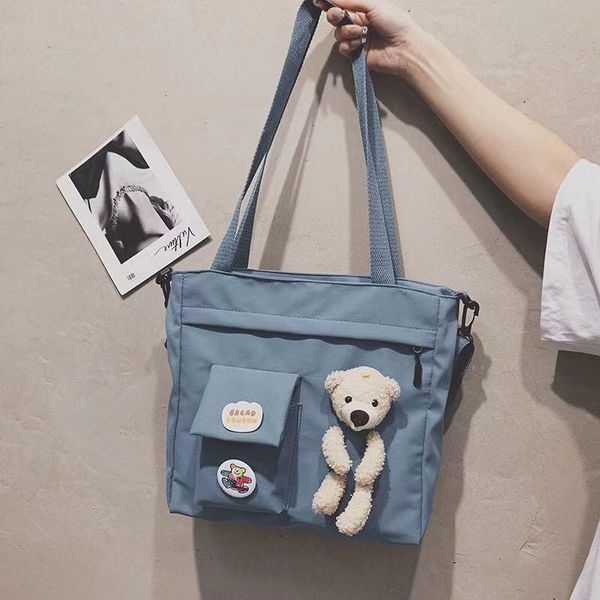 large capacity canvas shoulder bag cute bear women's tote japanese casual crossbody handbags shopping cross body
large capacity canvas shoulder bag cute bear women's tote japanese casual crossbody handbags shopping cross body