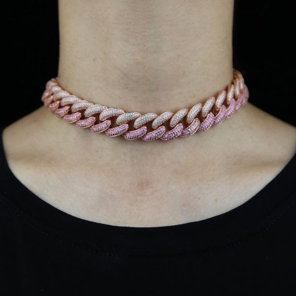 chokers bling 16mm rose gold miami cuban link chain pink iced out white cubic zirconia two tone colored hip hop fashion choker necklace, Golden;silver
chokers bling 16mm rose gold miami cuban link chain pink iced out white cubic zirconia two tone colored hip hop fashion choker necklace, Golden;silver
