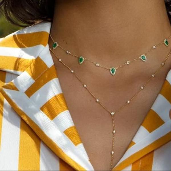 pendant necklaces 2021 summer gift cz drop charm chunky statement women tear birthstone stunning choker delicate necklace, Silver
pendant necklaces 2021 summer gift cz drop charm chunky statement women tear birthstone stunning choker delicate necklace, Silver