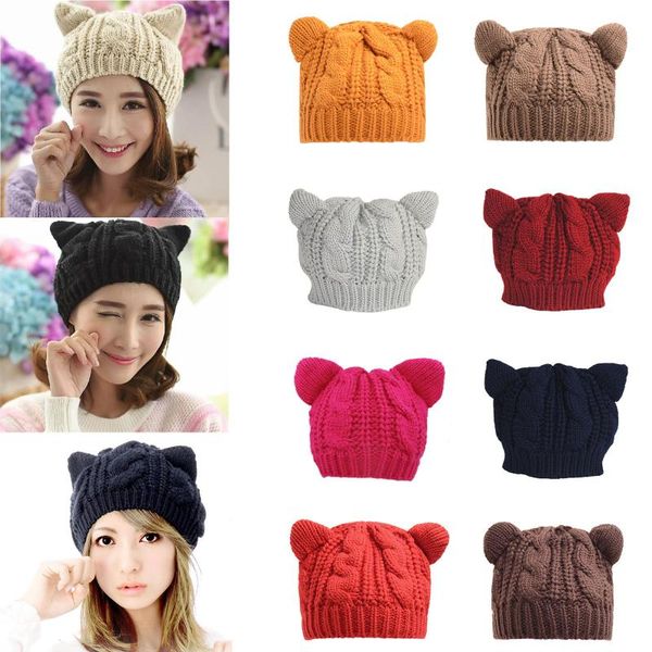 beanie/skull caps cat ears women hat solid knitted winter hats wool beanies crochet trendy bonnet cute women's soft warm ski cap #4, Blue;gray
beanie/skull caps cat ears women hat solid knitted winter hats wool beanies crochet trendy bonnet cute women's soft warm ski cap #4, Blue;gray