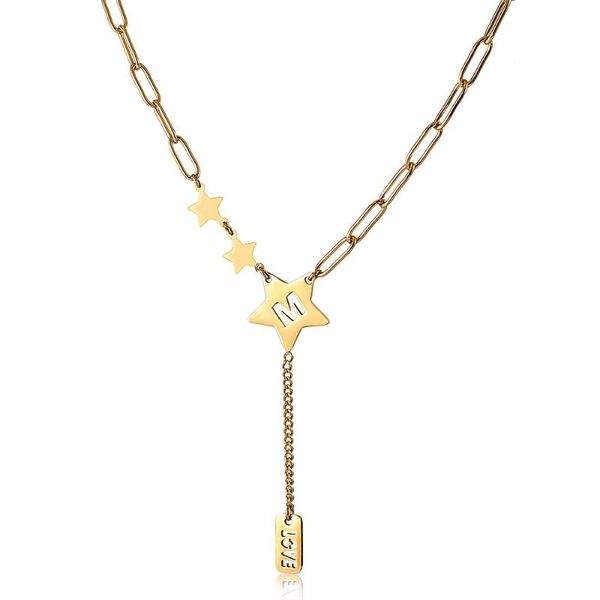 chains fashion plated star engagement necklace stainless steel for women titanium pendants necklaces, Silver
chains fashion plated star engagement necklace stainless steel for women titanium pendants necklaces, Silver