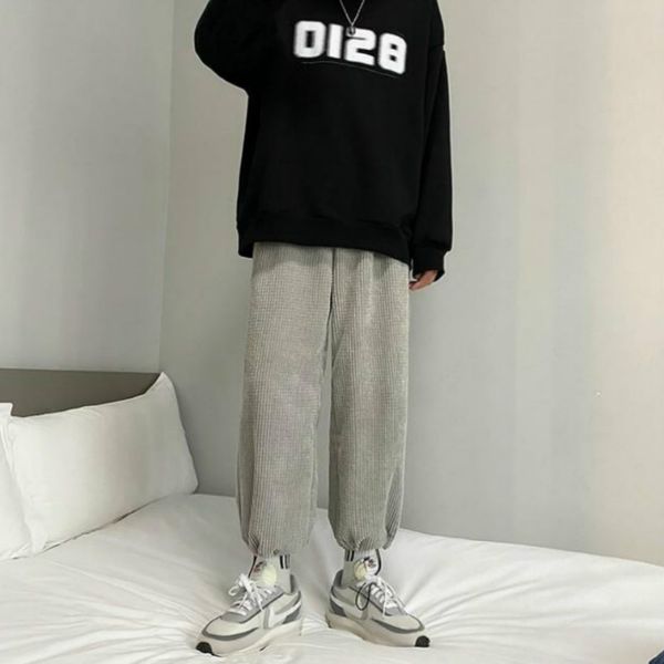 Men Pants Corduroy Plus Size 2XL Harem Pant Elastic Waist Loose Solid All-match Leisure Retro Korean Style Simple Ulzzang New, Black
Men Pants Corduroy Plus Size 2XL Harem Pant Elastic Waist Loose Solid All-match Leisure Retro Korean Style Simple Ulzzang New, Black