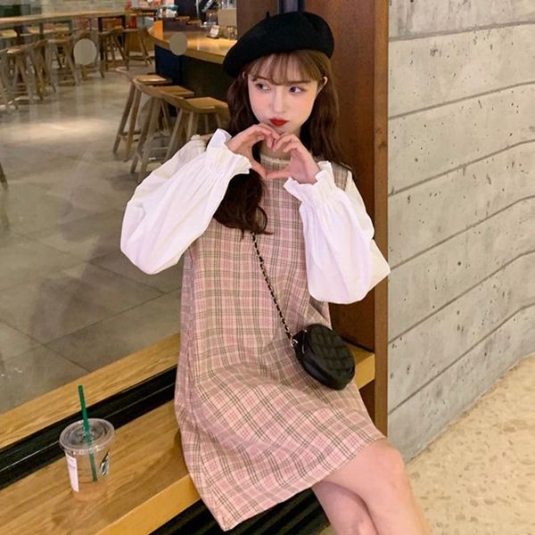 casual dresses vintage long sleeve patchwork plaid mini-dress korean style fashion brand o-neck spring autumn women's clothing vestidos, Black;gray
casual dresses vintage long sleeve patchwork plaid mini-dress korean style fashion brand o-neck spring autumn women's clothing vestidos, Black;gray