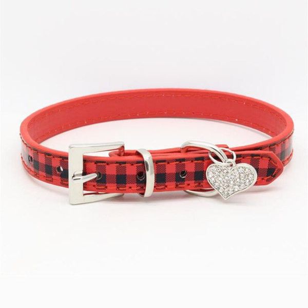 dog collars & leashes adjustable small collar classic plaid pu leather pet cat puppy with cute diamond heart xs s m l red blue pink
dog collars & leashes adjustable small collar classic plaid pu leather pet cat puppy with cute diamond heart xs s m l red blue pink