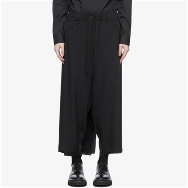men's pants and autumn winter black multi-layer skirt with nine-point trousers male dark adjustable asymmetrical loose leg
men's pants and autumn winter black multi-layer skirt with nine-point trousers male dark adjustable asymmetrical loose leg