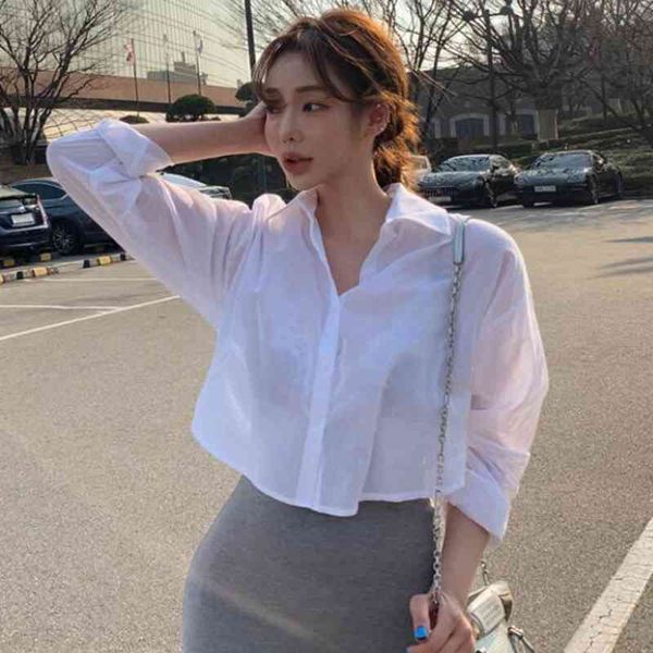 womengaga korean shirt summer women's turn-down collar thin mesh fashion women long sleeve short blouse q9a5 210603, White
womengaga korean shirt summer women's turn-down collar thin mesh fashion women long sleeve short blouse q9a5 210603, White