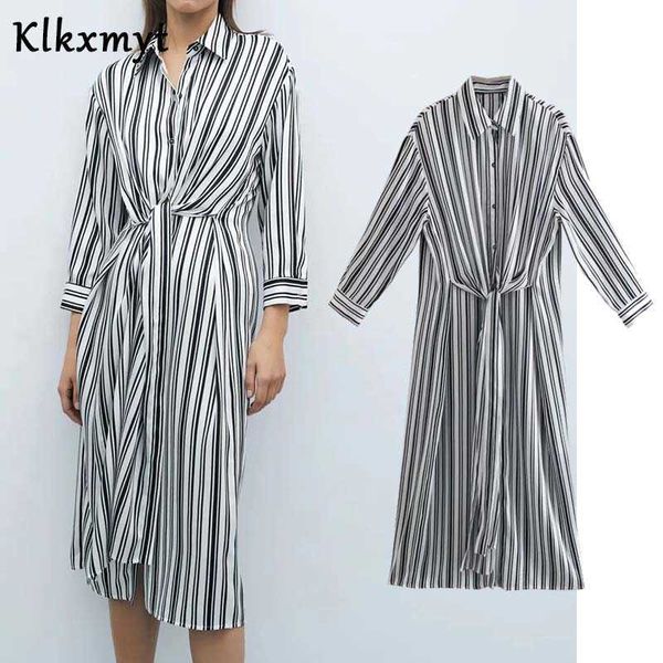 klkxmyt za dress women fashion black white striped midi knot button up long sleeve casual woman es 210527, Black;gray
klkxmyt za dress women fashion black white striped midi knot button up long sleeve casual woman es 210527, Black;gray