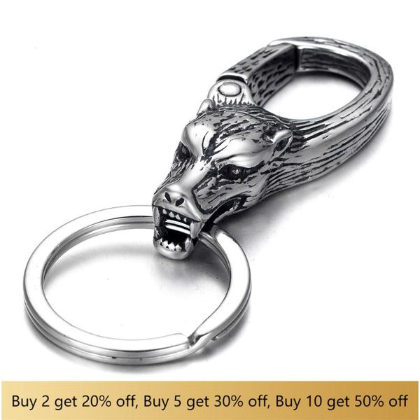 keychains stainless steel key chains wolf head spring fastener ring unique car keychain finder men's accessories, Silver
keychains stainless steel key chains wolf head spring fastener ring unique car keychain finder men's accessories, Silver