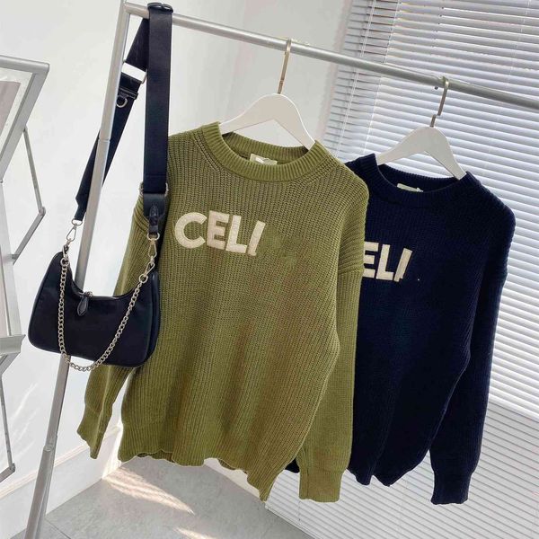 design clothing ce * 2021 early autumn new embroidery sticker letter korean version simple round neck knitted sweater for men and women, White;black
design clothing ce * 2021 early autumn new embroidery sticker letter korean version simple round neck knitted sweater for men and women, White;black