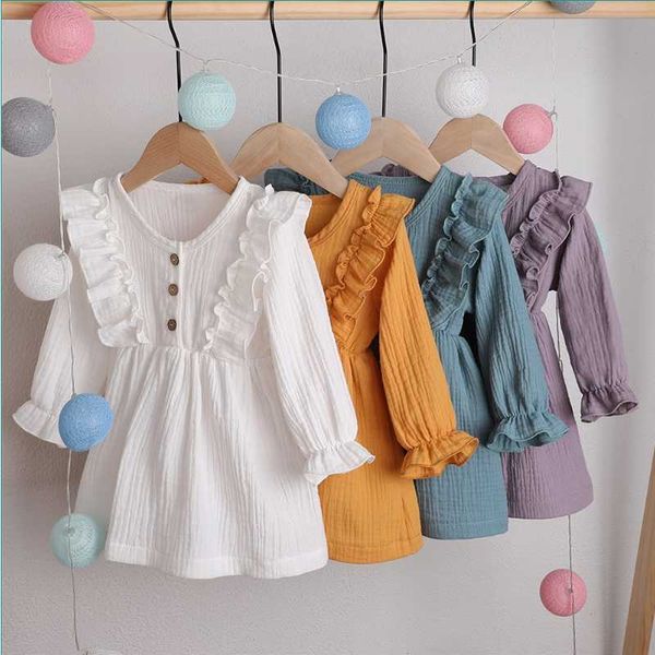 0-5y girl dresstoddler kids summer dress ruffles long sleeve solid cotton linen casual baby clothes for girl's dresses, Red;yellow
0-5y girl dresstoddler kids summer dress ruffles long sleeve solid cotton linen casual baby clothes for girl's dresses, Red;yellow