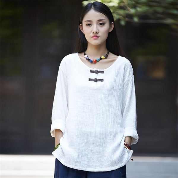 women's blouses & shirts 2021 autunm women long sleeve buttons blouse casual cotton linen black white shirt plus size spring vintage bl
women's blouses & shirts 2021 autunm women long sleeve buttons blouse casual cotton linen black white shirt plus size spring vintage bl