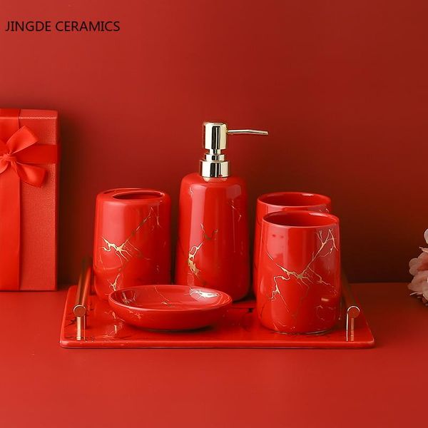 1pc nordic red ceramic lotion bottle soap dispenser gargle cup toothbrush holder dish bathroom accessories wedding supplies liquid
1pc nordic red ceramic lotion bottle soap dispenser gargle cup toothbrush holder dish bathroom accessories wedding supplies liquid
