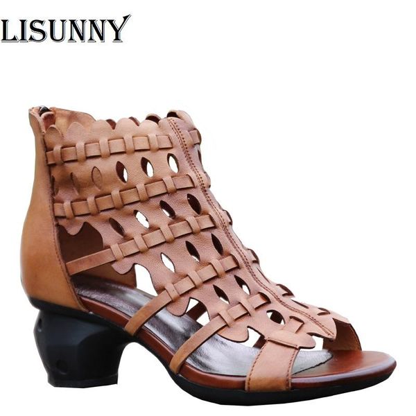 dress shoes lisunny summer retro style hand-woven real leather sandals thick heel soft bottom women elegant fashion, Black
dress shoes lisunny summer retro style hand-woven real leather sandals thick heel soft bottom women elegant fashion, Black