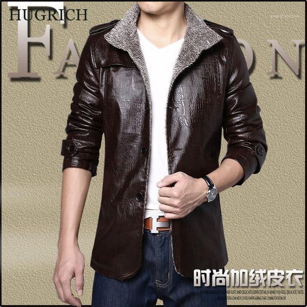 men's fur & faux plus size one casual stand-up collar winter leather jacket velvet pu mid-length coat, Black
men's fur & faux plus size one casual stand-up collar winter leather jacket velvet pu mid-length coat, Black