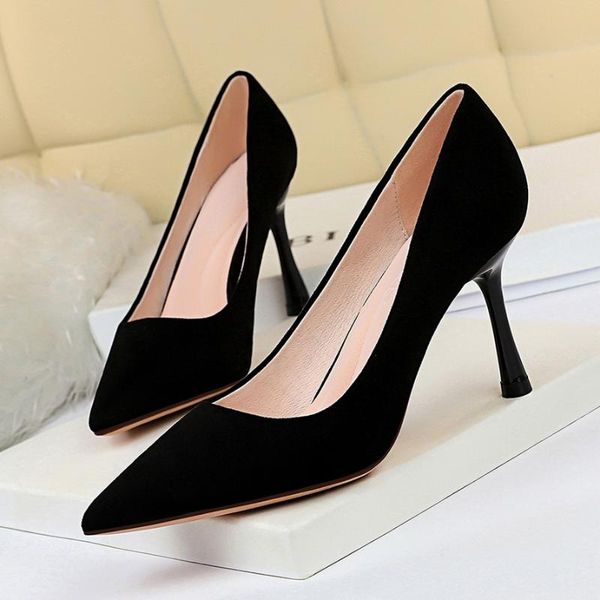dress shoes women pumps 8.5cm high thin heel pointed toe solid shallow fashion ladies female, Black
dress shoes women pumps 8.5cm high thin heel pointed toe solid shallow fashion ladies female, Black