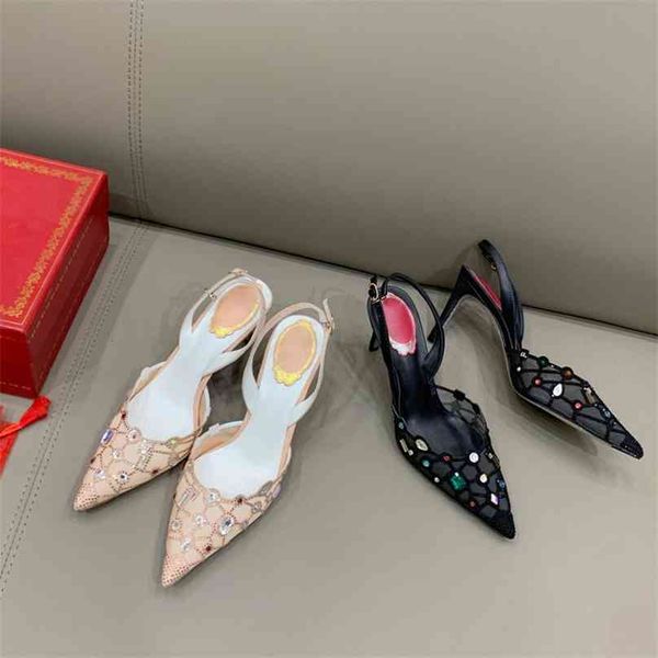 2021 color high mesh version rc water drill back trip strap thin heel high-heeled shoes button sandals wedding shoes yw poad, Black
2021 color high mesh version rc water drill back trip strap thin heel high-heeled shoes button sandals wedding shoes yw poad, Black