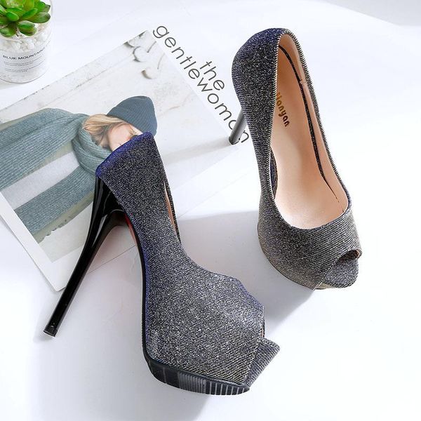 dress shoes women pumps 14cm thin high heels silver sequined cloth slip on peep toe waterproof rhinestone bling party for, Black
dress shoes women pumps 14cm thin high heels silver sequined cloth slip on peep toe waterproof rhinestone bling party for, Black