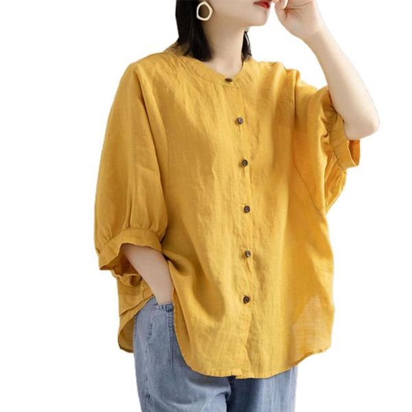 women's blouses & shirts summer shirt women button placket breathable vintage ladies lantern half sleeve retro blouse plus size elegant, White
women's blouses & shirts summer shirt women button placket breathable vintage ladies lantern half sleeve retro blouse plus size elegant, White