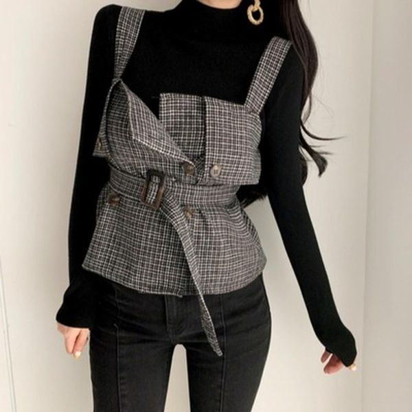 women's sweaters arrivals vintage turtleneck bottoming pullover autumn solid all match long sleeve women with drawstring plaid camis, White;black
women's sweaters arrivals vintage turtleneck bottoming pullover autumn solid all match long sleeve women with drawstring plaid camis, White;black