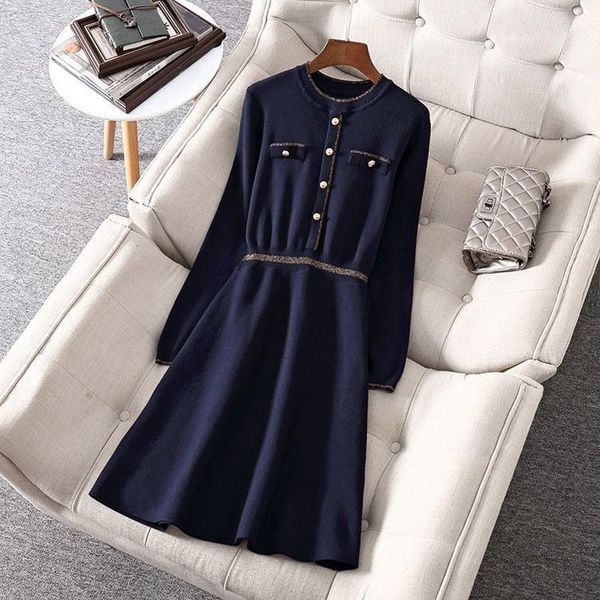 casual dresses plus size dress women 2021 autumn winter fashion knitted metal button o neck midi elegant hit color sweater -5xl, Black;gray
casual dresses plus size dress women 2021 autumn winter fashion knitted metal button o neck midi elegant hit color sweater -5xl, Black;gray
