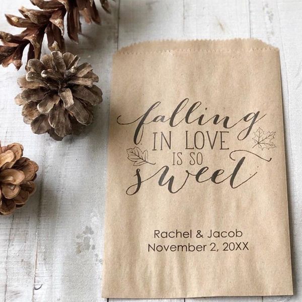 gift wrap custom fall wedding favor bags - candy goodie diy bridal favors falling in love recycled
gift wrap custom fall wedding favor bags - candy goodie diy bridal favors falling in love recycled
