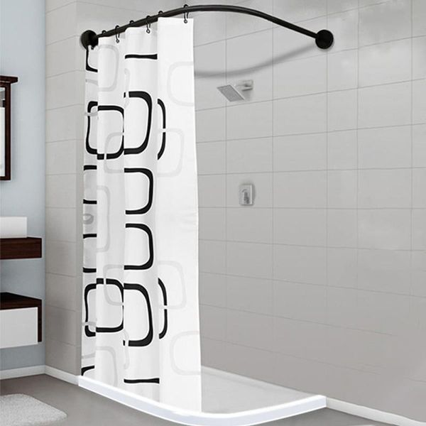 shower curtains extendable corner curtain rod pole black stainless steel rail bar bath door hardware heavy loaded with 12 metal hooks
shower curtains extendable corner curtain rod pole black stainless steel rail bar bath door hardware heavy loaded with 12 metal hooks