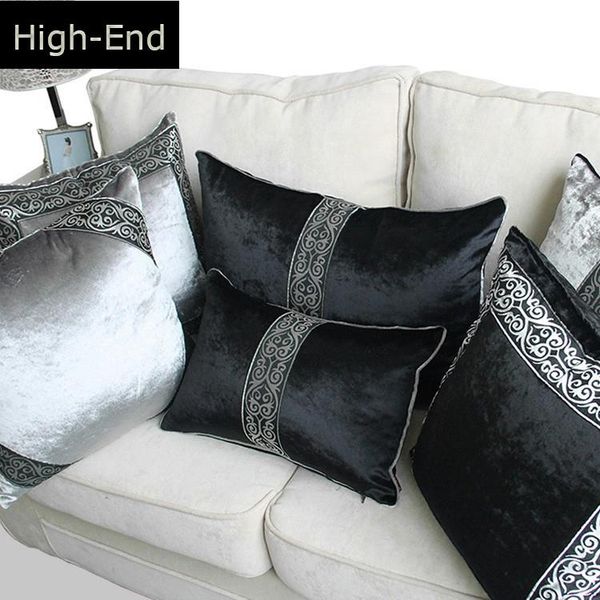 cushion/decorative pillow high-end home furnishing black grey velvet throw cushion sofa car luxurious cover with ribbon
cushion/decorative pillow high-end home furnishing black grey velvet throw cushion sofa car luxurious cover with ribbon