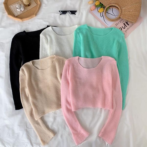 women's sweaters abrini autumn 2021 knit sweater women's knitwear woman jumper mulheres pullover female pink soft women clothes, White;black
women's sweaters abrini autumn 2021 knit sweater women's knitwear woman jumper mulheres pullover female pink soft women clothes, White;black