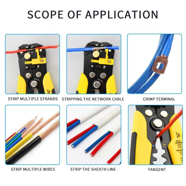 professional hand tool sets stripping multifunctional pliers, used for cable cutting, crimping terminal 0.2-6.0mm, high-precision automatic
professional hand tool sets stripping multifunctional pliers, used for cable cutting, crimping terminal 0.2-6.0mm, high-precision automatic