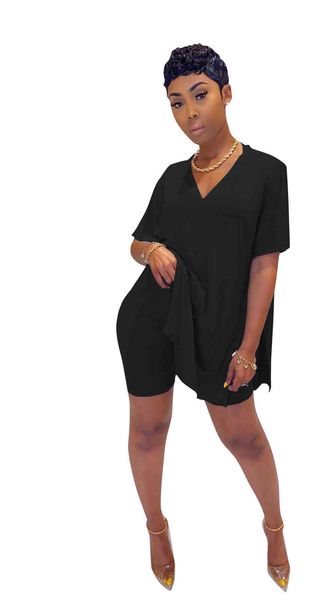 two piece set tracksuits real image women summer clothes casual loose sleeved split t-shirt short suit sportwear tracksuit outfit, Black;white
two piece set tracksuits real image women summer clothes casual loose sleeved split t-shirt short suit sportwear tracksuit outfit, Black;white