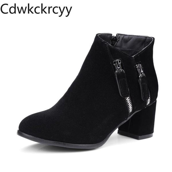 boots winter the fashion round head thick with 6cm black zipper plus velvet keep warm high heel women
boots winter the fashion round head thick with 6cm black zipper plus velvet keep warm high heel women