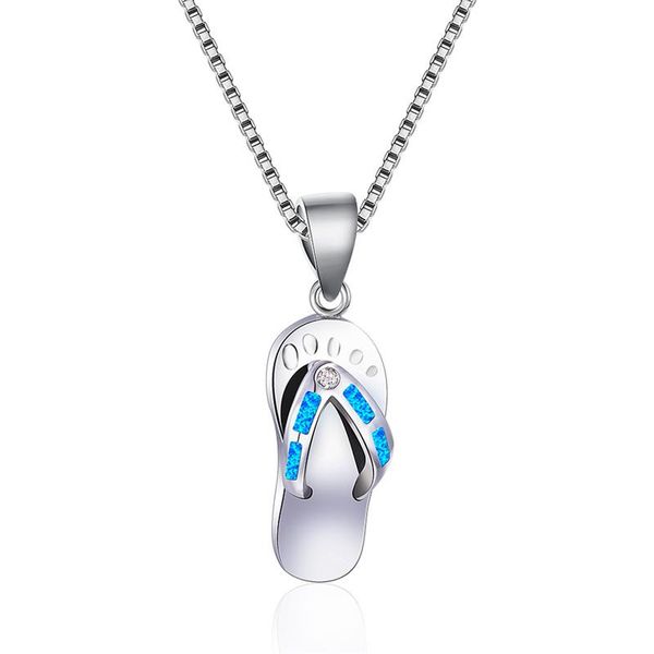 cute flip flop small pendant blue opal necklaces for women wedding jewelry vintage silver color chain necklace female party gift
cute flip flop small pendant blue opal necklaces for women wedding jewelry vintage silver color chain necklace female party gift