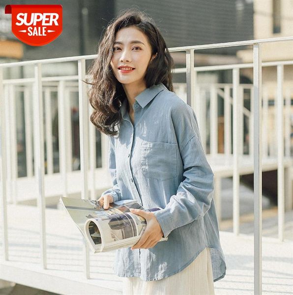 303-18 japan and south korea women's long-sleeved cotton linen shirt with lapel button solid color pockets #sv7q, Black;gray
303-18 japan and south korea women's long-sleeved cotton linen shirt with lapel button solid color pockets #sv7q, Black;gray