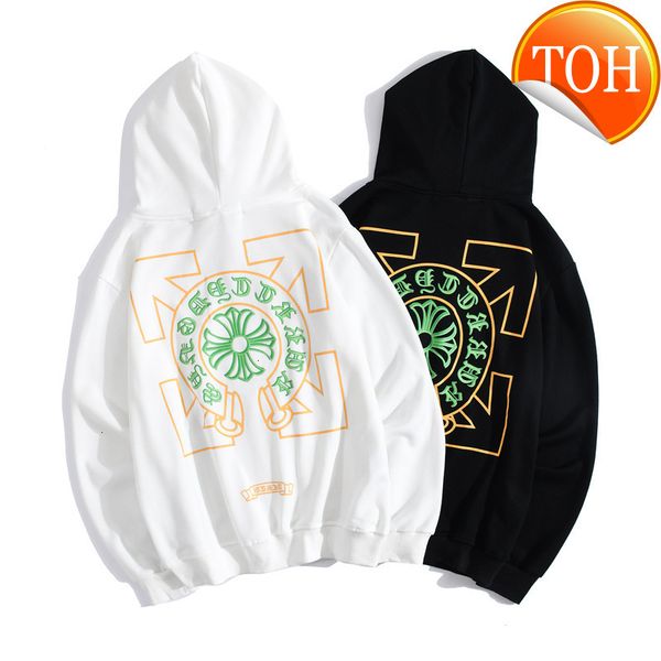 autumn chao off style white and winter horseshoe print loose sweater for men women, Black
autumn chao off style white and winter horseshoe print loose sweater for men women, Black