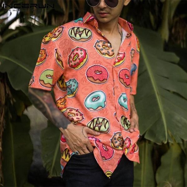men's casual shirts summer men hawaiian shirt printed lapel short sleeve breathable button streetwear vacation 2021 camisas incerun, White;black
men's casual shirts summer men hawaiian shirt printed lapel short sleeve breathable button streetwear vacation 2021 camisas incerun, White;black