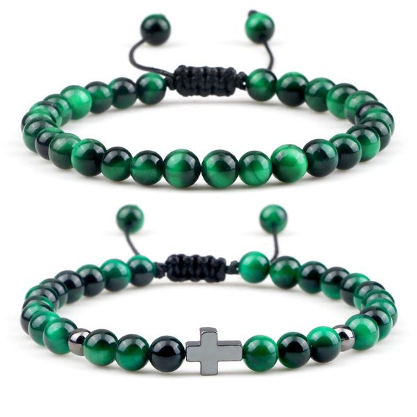 beaded, strands luxury 6 mm green tiger eye prayer braided bracelet hematite cross pendant beads bangles jewelry couple rope adjustable, Black
beaded, strands luxury 6 mm green tiger eye prayer braided bracelet hematite cross pendant beads bangles jewelry couple rope adjustable, Black