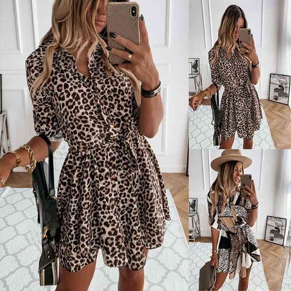 ladies turn-down collar button shirt dress patchwork three quarter sleeve mini dress casual leopard print party vestidos, Black;gray
ladies turn-down collar button shirt dress patchwork three quarter sleeve mini dress casual leopard print party vestidos, Black;gray