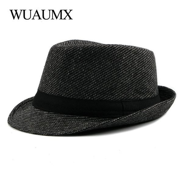 wuaumx british style jazz caps men wide brim fedoras hat for male autumn winter retro bowler hats outdoor woolen dad, Blue;gray
wuaumx british style jazz caps men wide brim fedoras hat for male autumn winter retro bowler hats outdoor woolen dad, Blue;gray