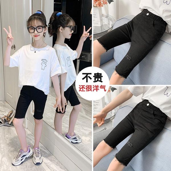 girl denim shorts five-point mid-pants 2021summer kids short tassel solid girls casual high waist streetwear, Black
girl denim shorts five-point mid-pants 2021summer kids short tassel solid girls casual high waist streetwear, Black