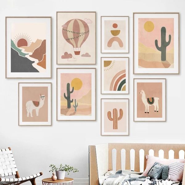 paintings boho nursery rainbow sun cactus wall art canvas painting abstract landscape posters and prints picture baby kid room decor
paintings boho nursery rainbow sun cactus wall art canvas painting abstract landscape posters and prints picture baby kid room decor
