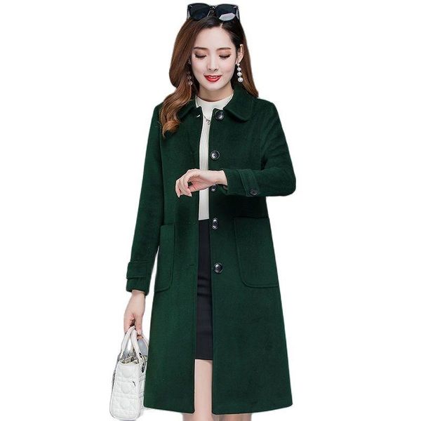 women's wool & blends woolen coat 2021 female autumn winter jacket femme solid color overcoat loose large size 5xl coats b1402, Black
women's wool & blends woolen coat 2021 female autumn winter jacket femme solid color overcoat loose large size 5xl coats b1402, Black