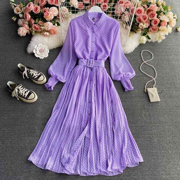 dresses fashion polka dot women shirt elegant long lantern sleeve single-breasted sashes chiffon ladies pleated midi, Black;gray
dresses fashion polka dot women shirt elegant long lantern sleeve single-breasted sashes chiffon ladies pleated midi, Black;gray